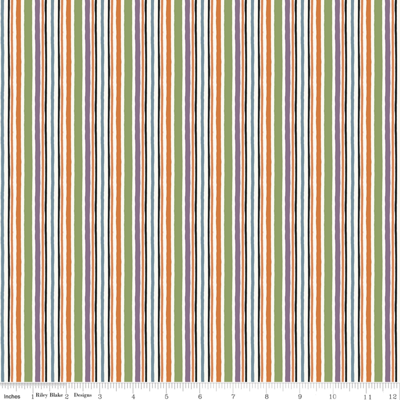Stripes in Multi (c15965-multi) | Trick or Treat | Lisa Audit | Riley Blake